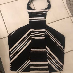 Crop top striped shirt